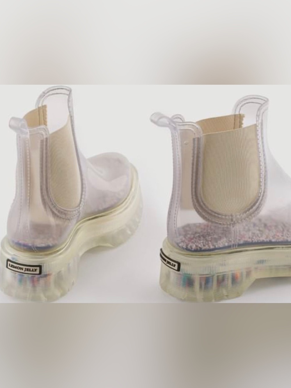 NWOB Lemon Jelly Ravyn Jelly Platform Clear Boots Size: EU 38 or US 7.5 - Picture 2 of 12